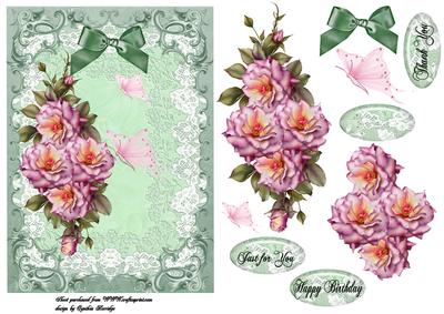 Lace and Pink Roses