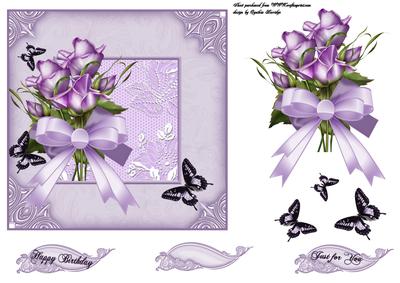 6x6 Lavender Roses