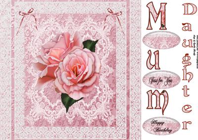 8x8 Pink Rose