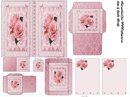 Rose and Lace Stationery Kit