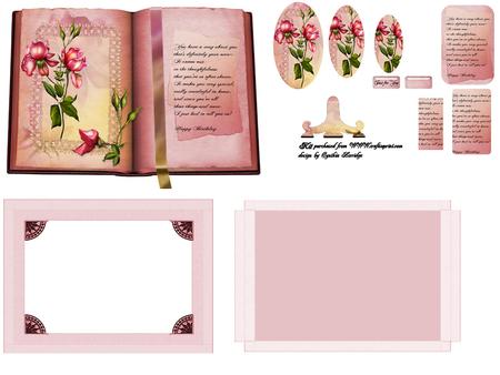 Pink Rose Book and Box