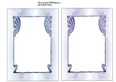 2 Blue Lavender Card Fronts