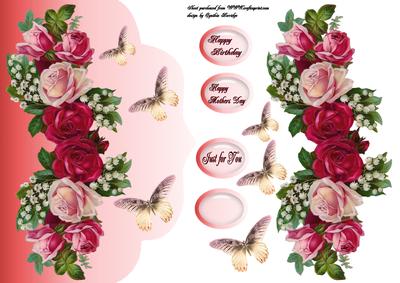 Roses and Butterflies Decoupage