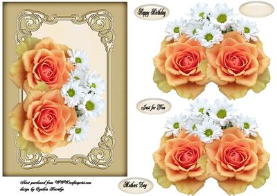 Orange Roses Framed