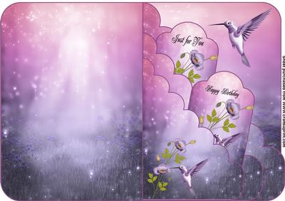 Flower and Bird Quick Card