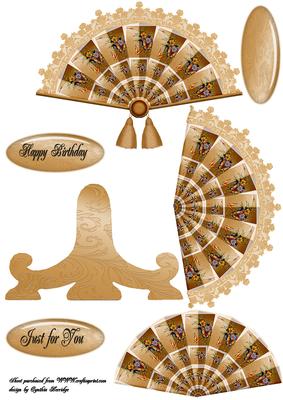 Flowers and Butterflies Fan Pryamage