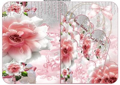 Pink Roses Quick Card Pocket
