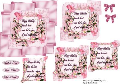 Pink Ribbon Framed Birthday