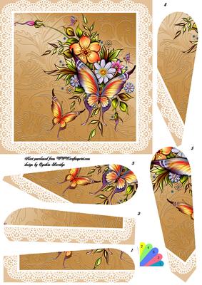 Fan Flowers and Butterflies