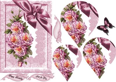 Pink Roses Teardrop Pryamage
