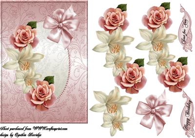 Rose and Lily Oval Frame