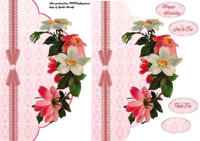 Flowers and Ribbon Envelope Card