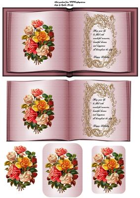 Roses Decoupage and Pryamage Book