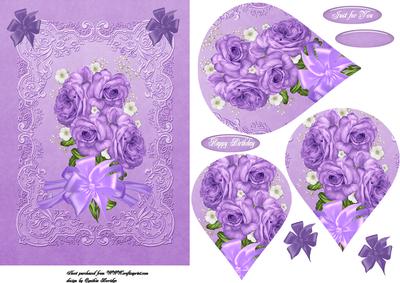Lavender Roses Teardrop