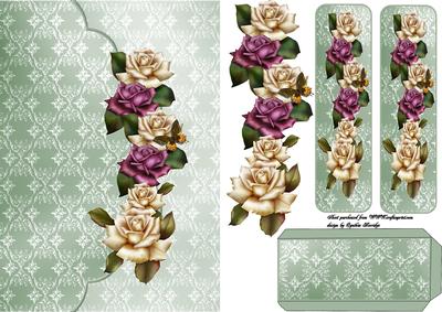 Roses Pocket with Bookmark