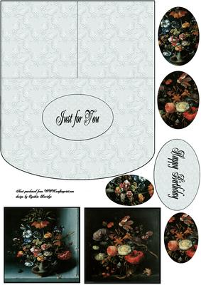 Twisted Easel Vintage Flowers 2