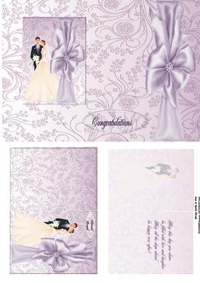 Card on a Card Wedding Couple