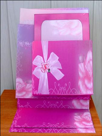 Pink Rose Easel Staionery Kit