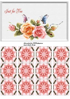 Rosy Glow Teabag Card