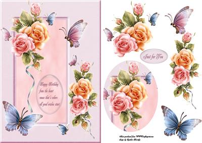 Butterflies and Roses A5