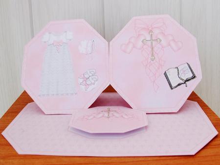 Baby Girl Christening Easel