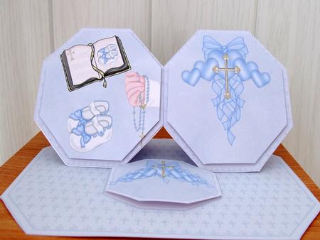 Baby Boy Christening Easel Kit