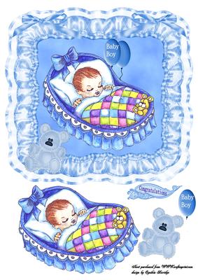 New Baby Boy in Cot