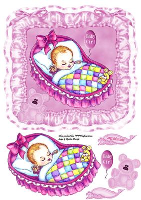 Baby Girl in Cot