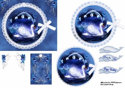 Fantasy Swan Card