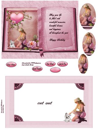 Rose Heart Book in a Box
