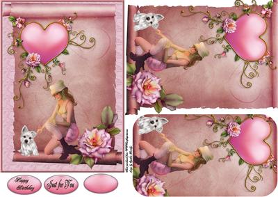 Dreamy Fairy Scroll Card