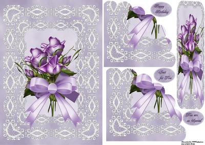 Lace and Rose with Bookmark