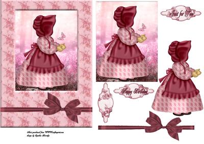 Sunbonnet Sue Pink Frame