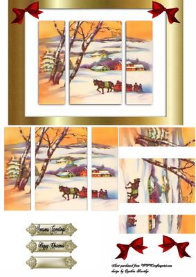 Christmas Snow Scenery Panels