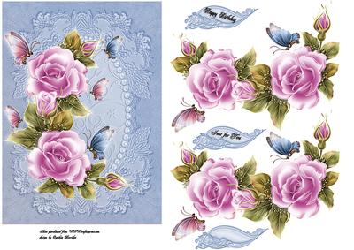 Blue and Pink Roses