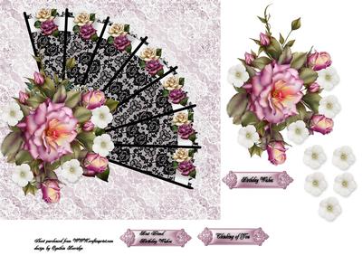 Rose and Black Fan