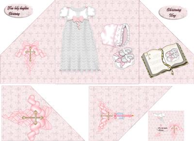 Crisscross Gate Fold Girl Christening
