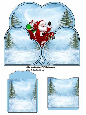 Santa Car Heart Fold Kit