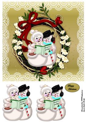 Christmas Snow Couple
