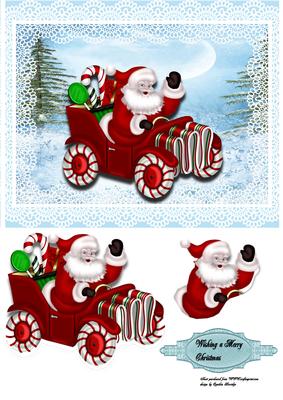 A5 Santa in His Car