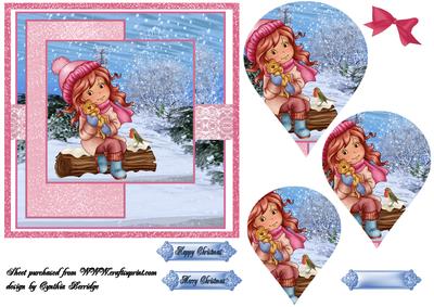 Christmas Scenery Little Girl