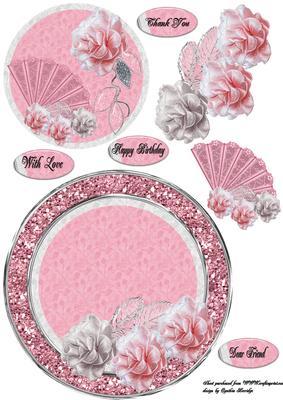 Pink Rose Wobble Card