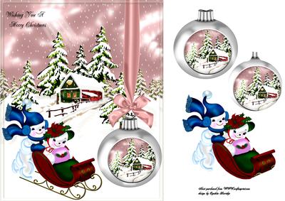 Christmas Snowman and Lady