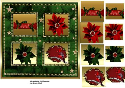 Christmas Flowers Square
