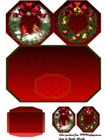 Christmas Wreath Double Easel Kit
