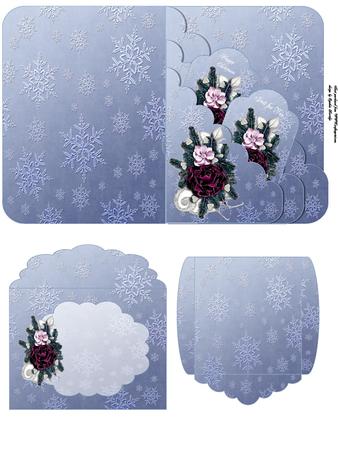 Christmas Scallop Card Pockets Kit