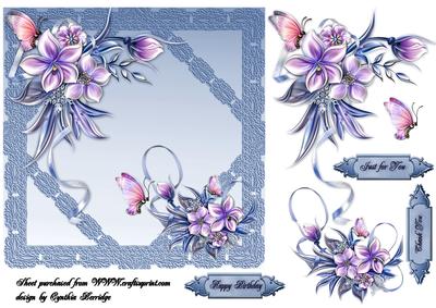 Blue and Lilac Flowers