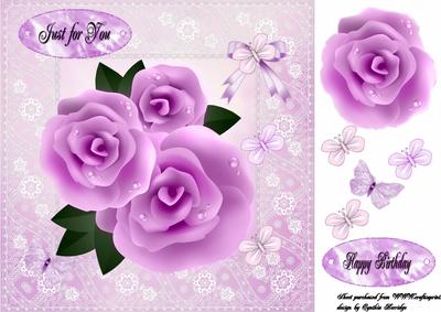 3 Pink Roses