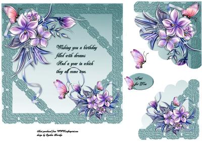 Lace Frame and Flowers