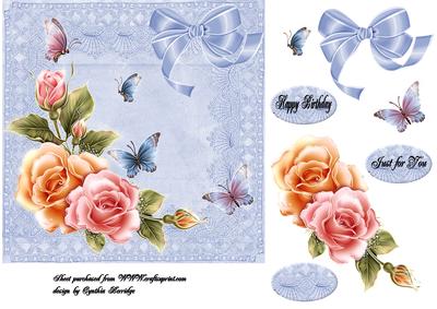 Blue Lace Frame